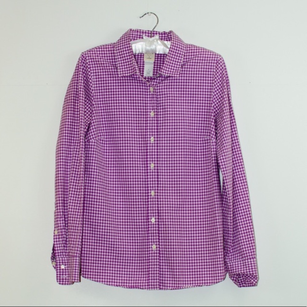 J. Crew Gingham Boyfriend Button Down EUC LIKE NEW
